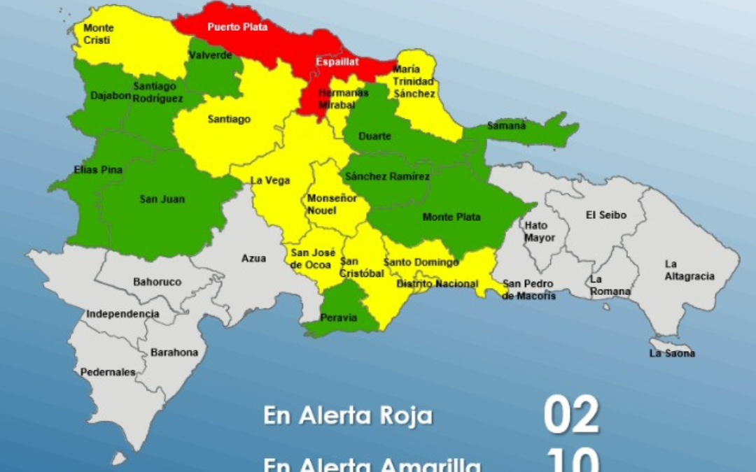 Fuertes aguaceros mantienen en alerta gran parte de República Dominicana